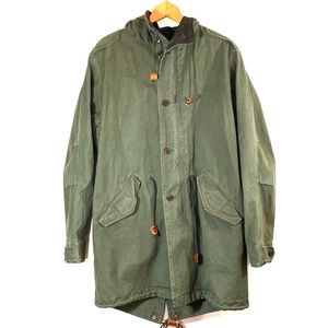 J Crew G.I. Military Field Jacket Overcoat w/ Hood